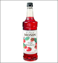 Monin Wild Strawberry Syrup-case of 4 (1000ml) 1 Liter - Click Image to Close